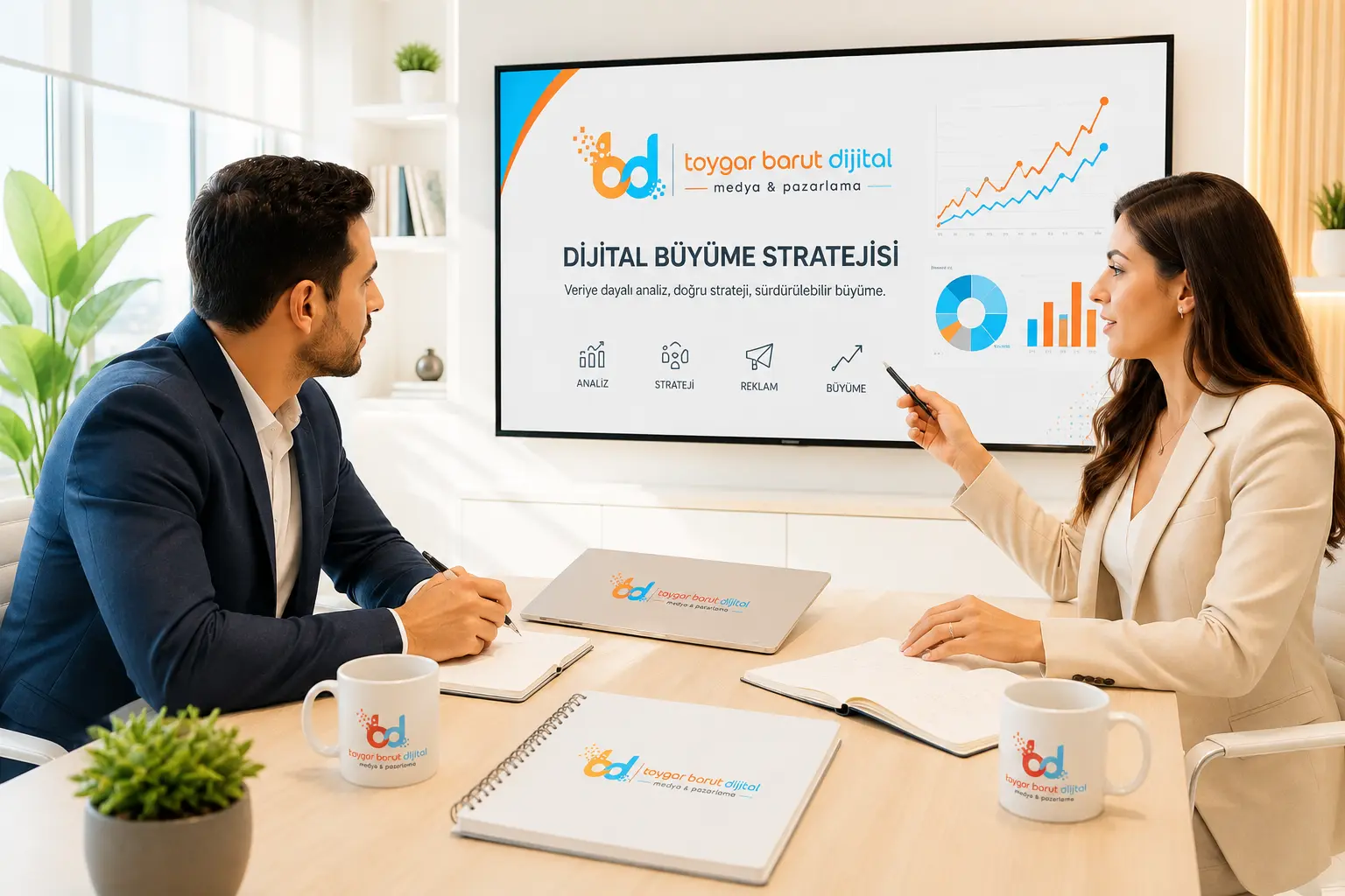Dijital büyüme stratejisi danışmanlık toplantısı